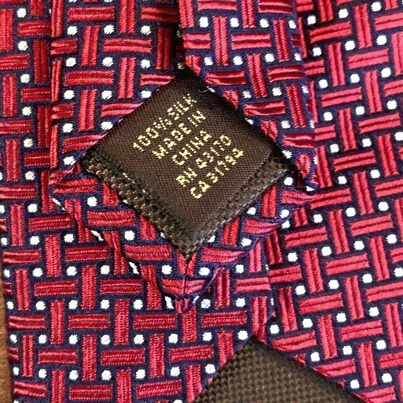 🍂SALE🍂 TASSO ELBA Burgundy 100% Silk Necktie - Picture 7 of 9